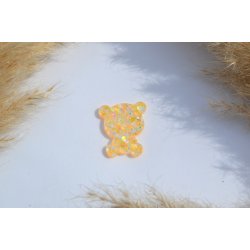 Hundetegn, lille bjrn, gul glitter