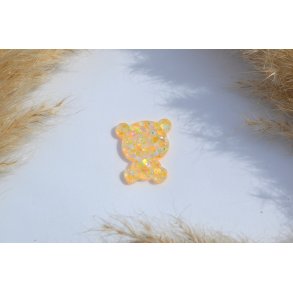 Hundetegn, lille bjrn, gul glitter