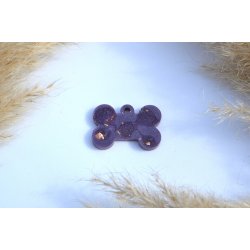 Hundeteg, lille kdben, lilla shimmer med bladguld