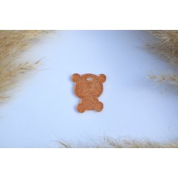 Hundetegn, lille bjrn, transparant glitter