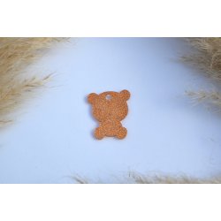 Hundetegn, lille bjrn, transparant glitter