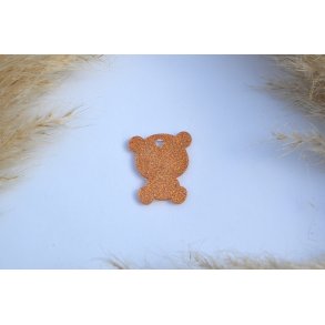 Hundetegn, lille bjrn, transparant glitter