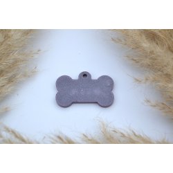 Hundetegn, stort kdben, lilla med shimmer