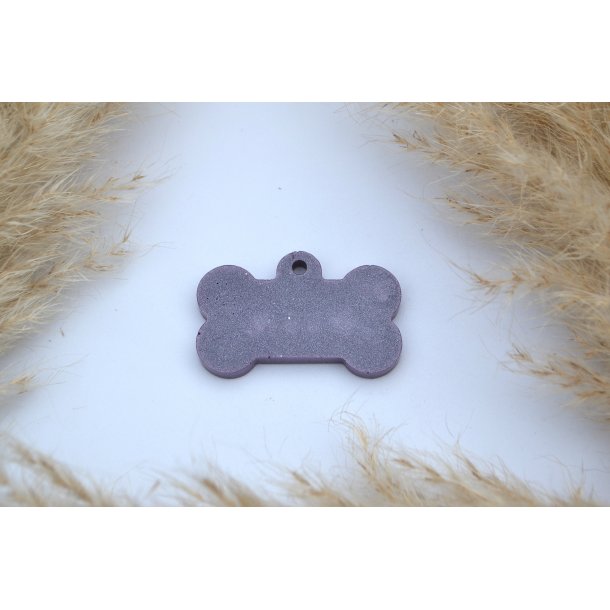 Hundetegn, stort kdben, lilla med shimmer