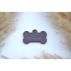 Hundetegn, stort kdben, lilla med shimmer