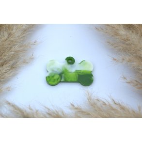 Hundetegn, stort kdben, grn og hvid