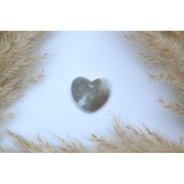 Hundetegn, stort hjerte, gr og guld