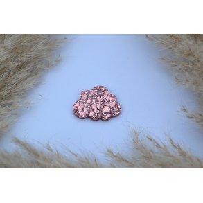 Hundetegn, lille sky, rosegold glitter