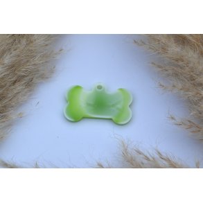 Hundetegn, stort kdben, grn og hvid