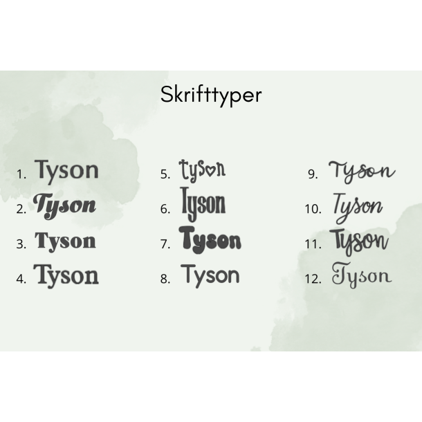 Hundetegn, stort kdben, grn shimmer, hvid, lilla shimmer, bladguld